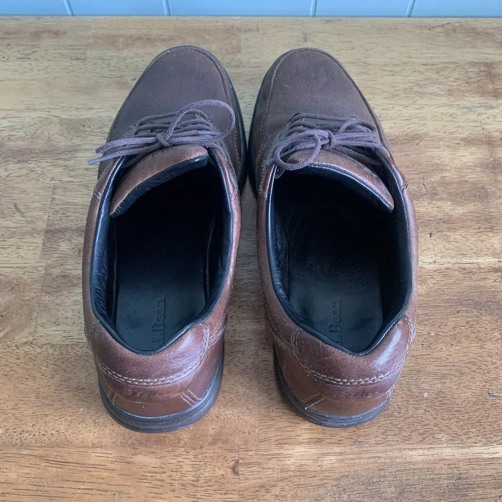 LL Bean TEK 2.5 Mens size 11.5 Waterproof Boots Brown Leather Ankle Shoe Oxford